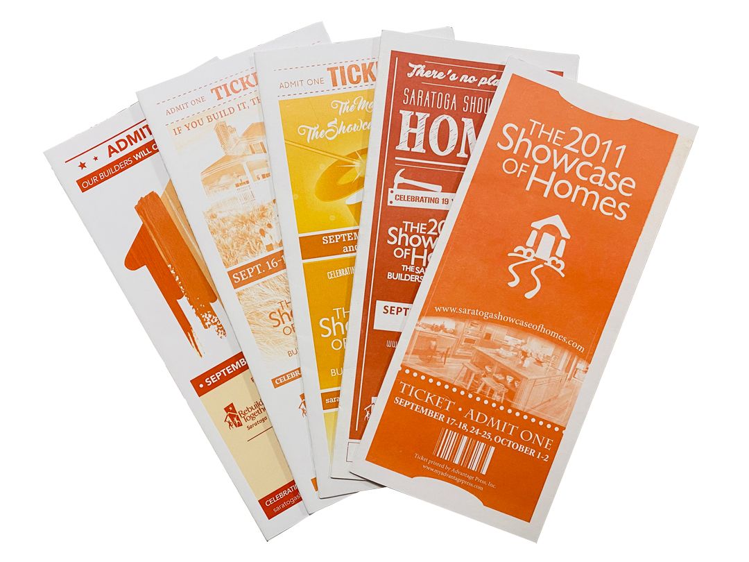 Showcase of Homes Tickets Over the Years